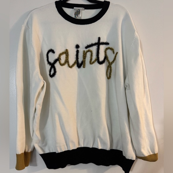 Queen of Sparkles Saints Sweater - Picture 1 of 3